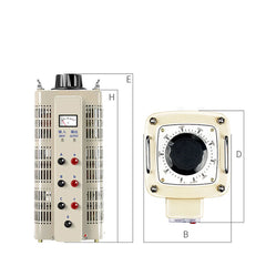 KEAO Variac Transformer Copper Wound Three Phase Variable AC Autotransformer 0-380V 50/60Hz 15KVA LCD Digital Display 98%