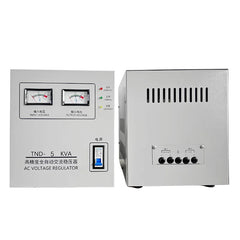 TND-5KVA مثبت جهد بمحرك سيرفو عالي الدقة أحادي الطور 220 فولت تنظيم 1% SVC شاشة LCD نحاس نقي 100% فائق الانخفاض