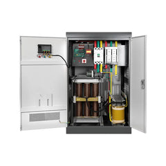 مثبت جهد تيار متردد ثلاثي الأطوار عالي السعة SBW-350kVA بتقنية SVC – ملفات نحاسية 380 فولت دخل/خرج عالي الكفاءة للنفط